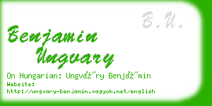 benjamin ungvary business card